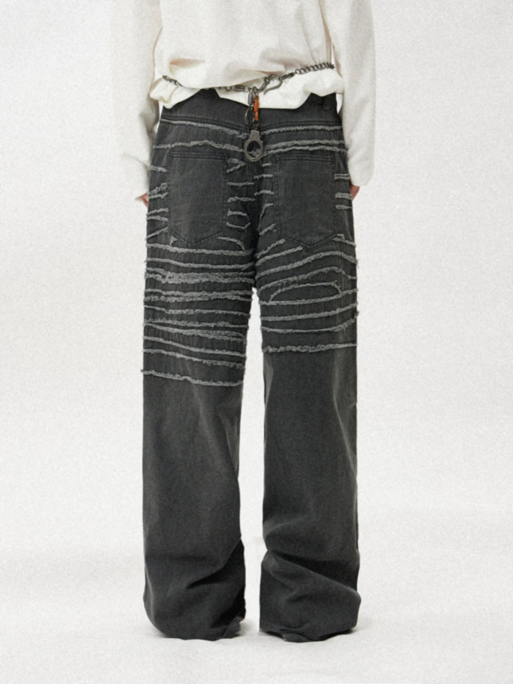 TZ Killer Fringed Old Loose Versatile Jeans
