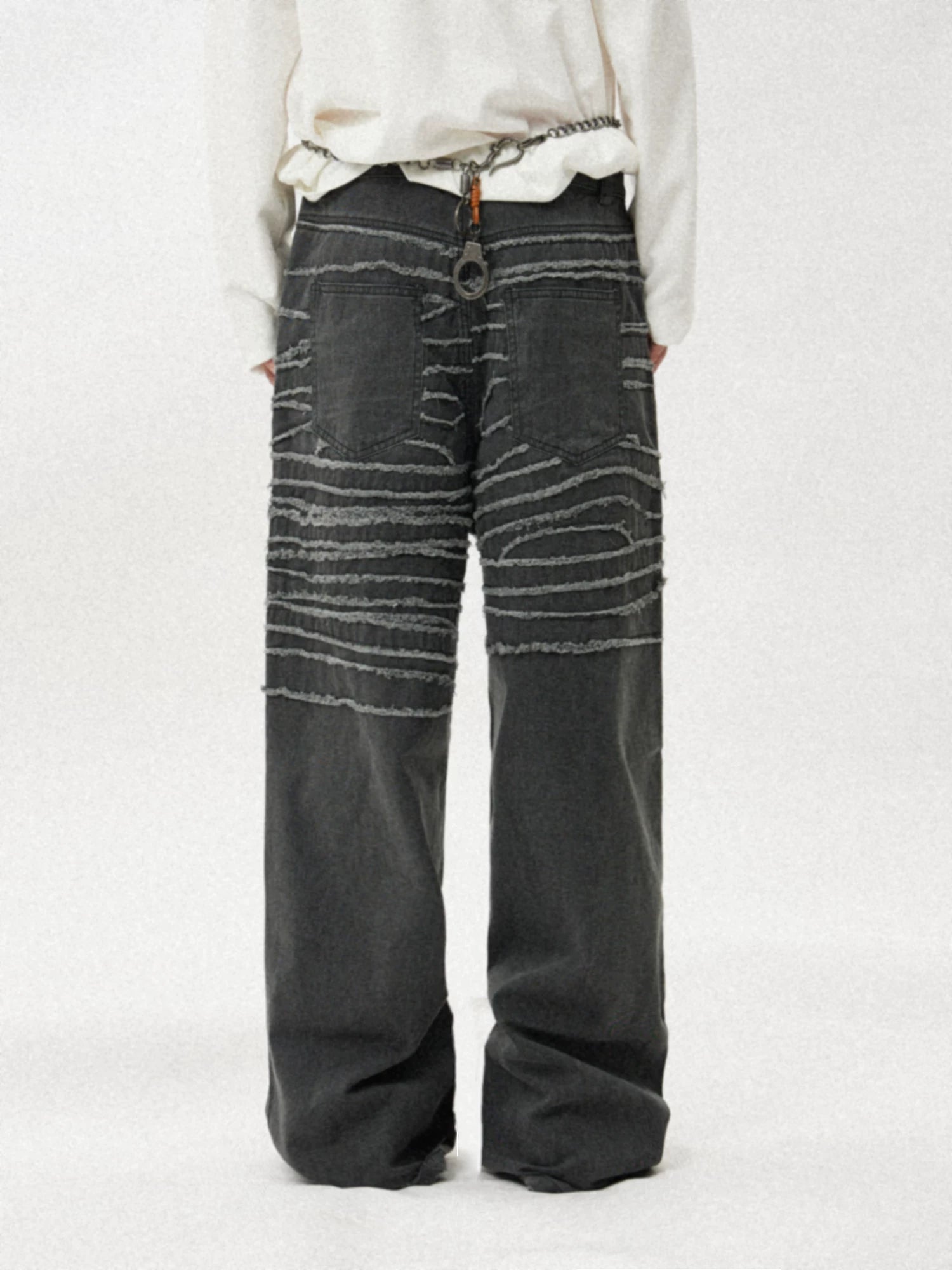 TZ Killer Fringed Old Loose Versatile Jeans