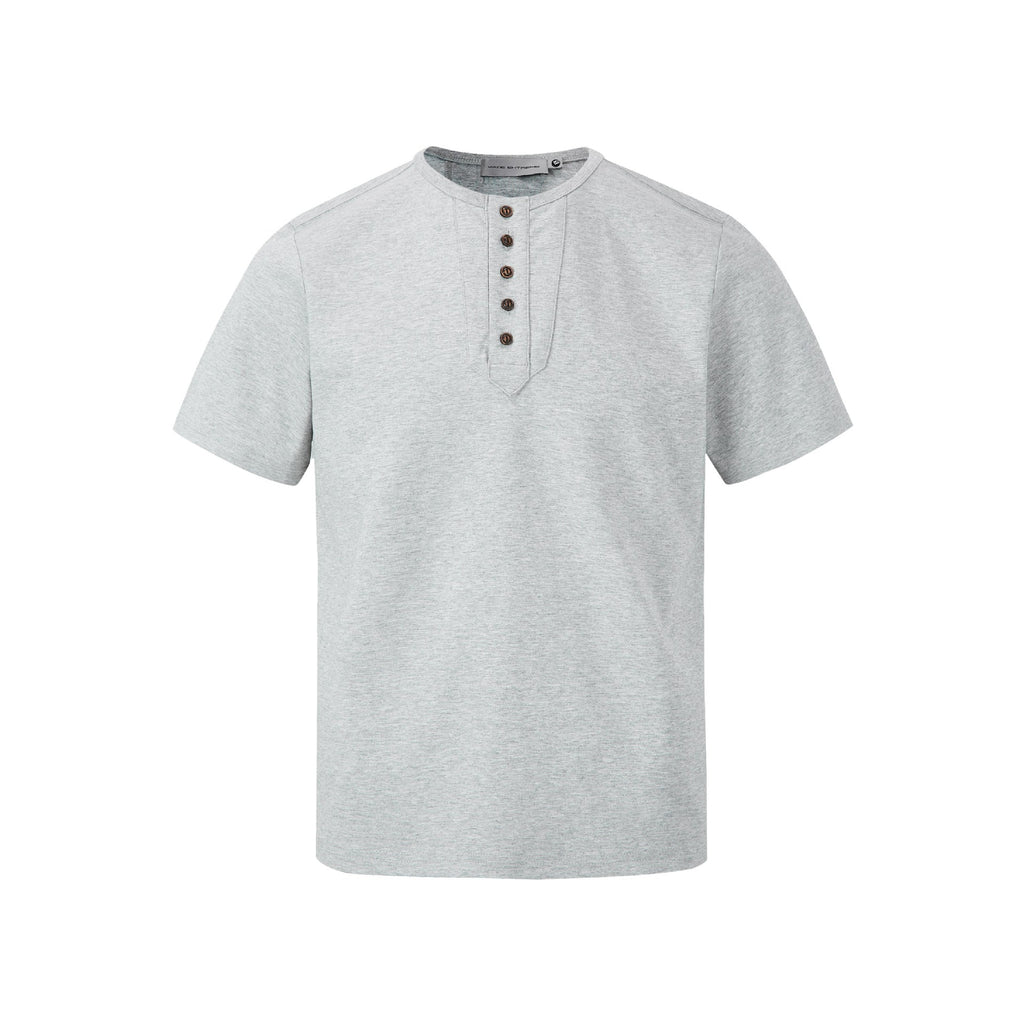 MADEEXTREME Five Buckle Henry Collar Retro Tee