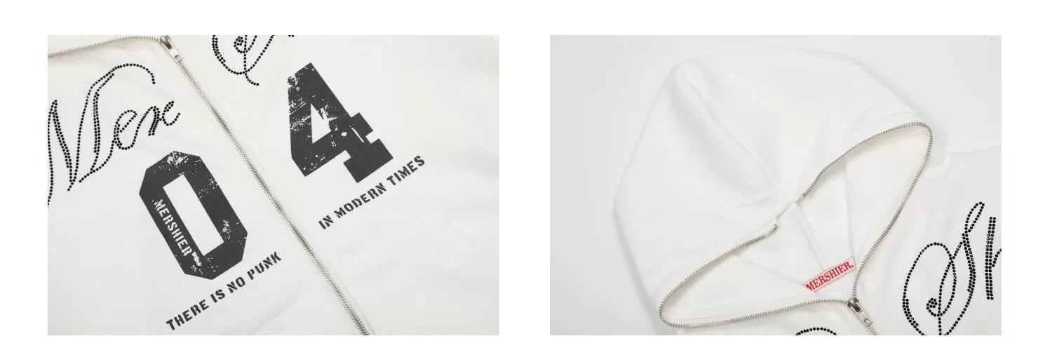 BLACKLISTS Vintage Alphabet Hot Diamond Sweater Jacket