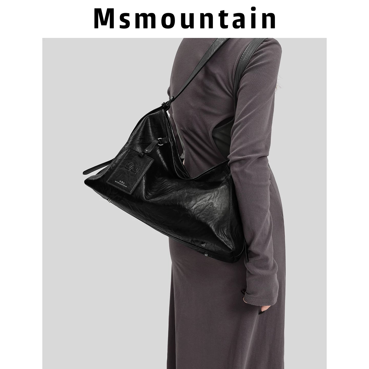 Msmountain Leather Large Capacity Messenger Bag