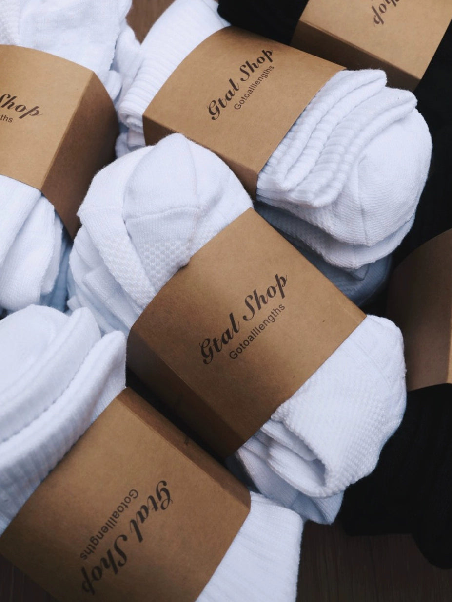 GTAL deodorant black and white summer sports non-pure cotton socks