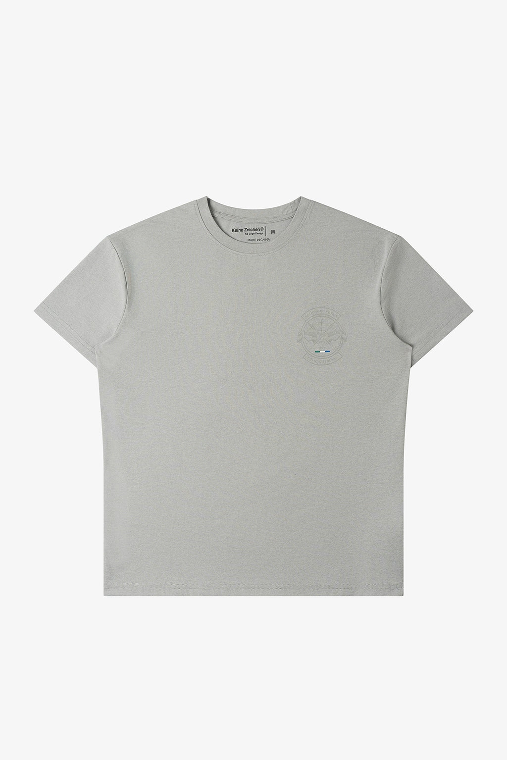 NO LOGO Strip Reflective Printed Front Shoulder Tee