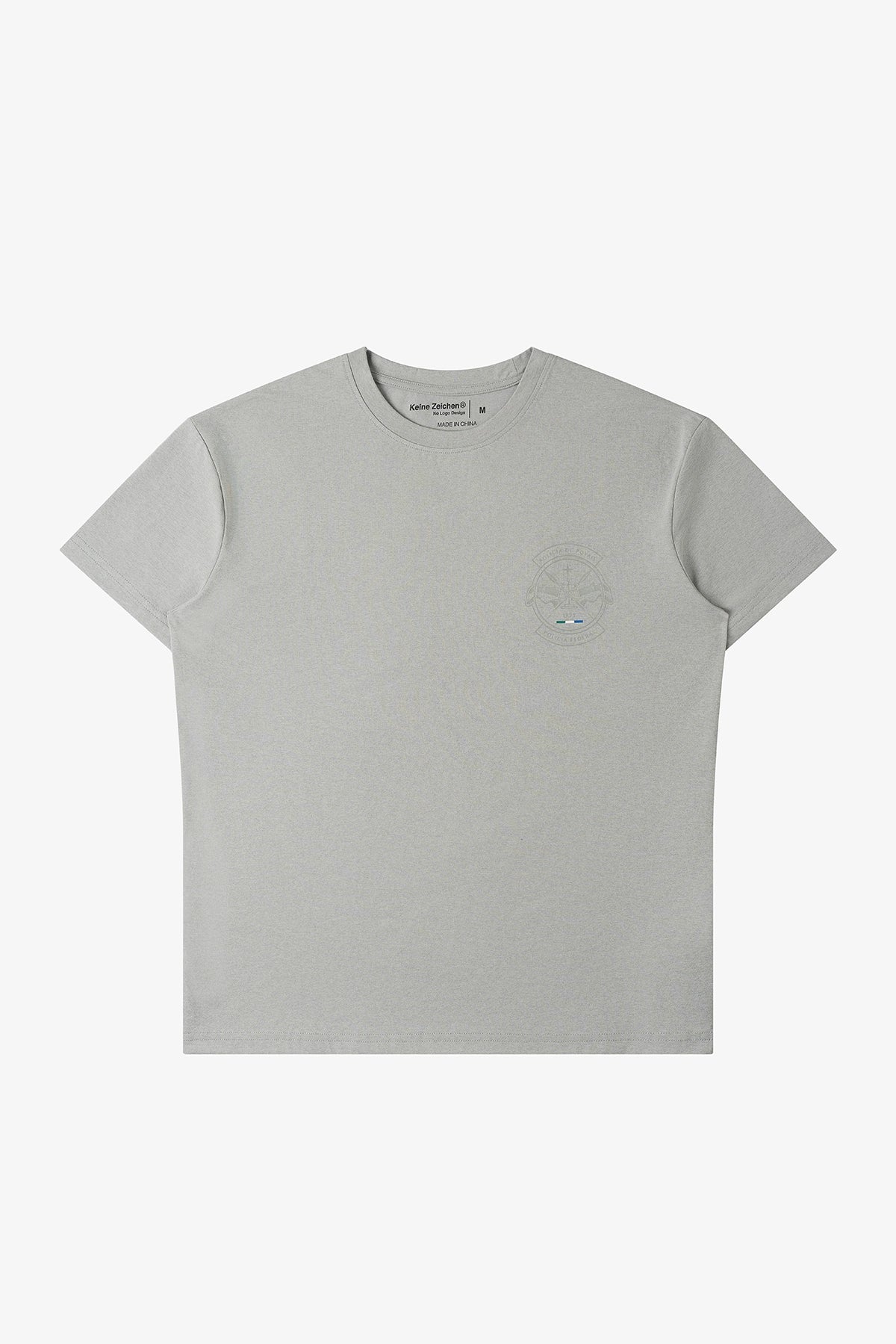 NO LOGO Strip Reflective Printed Front Shoulder Tee