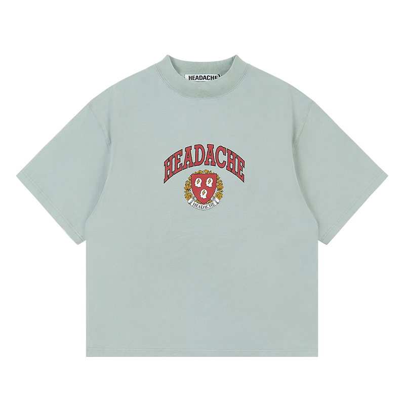 HEADACHE Simple Logo Pattern Print Casual Tee