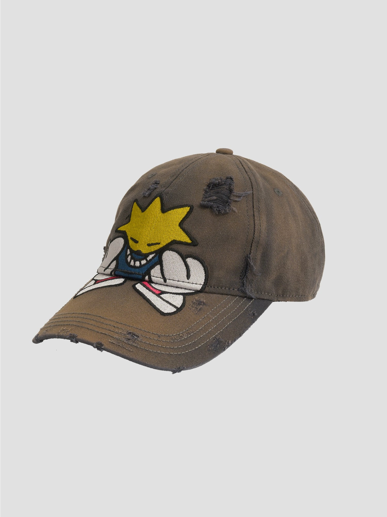 Fleamarket Cartoon Embroidery Wash Water Do Old Cap