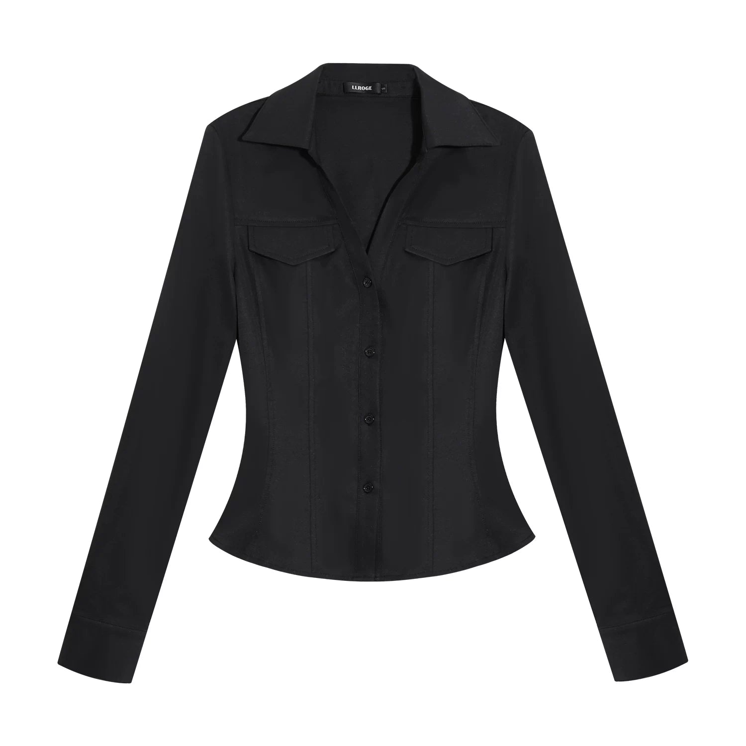 LLROGE Slim-fit Slim-fitting Long-sleeved Shirt Striped Drape Trousers