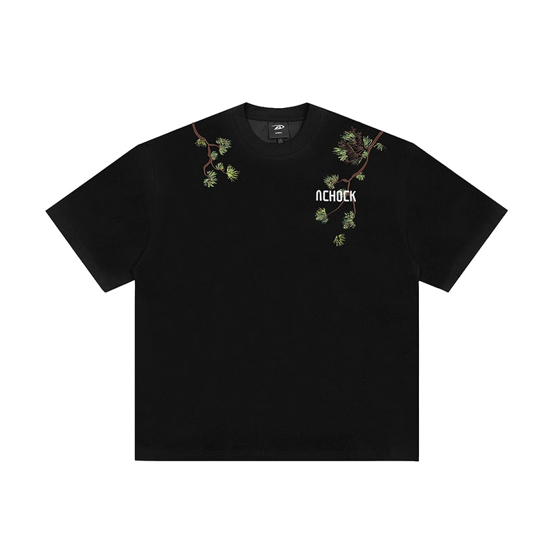 Achock Embroidery Casual Loose Tee