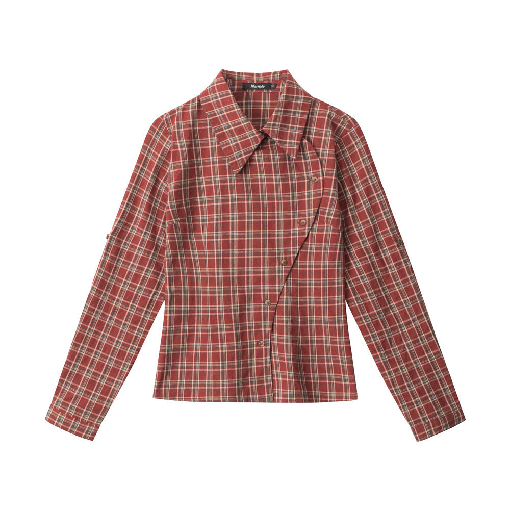 Nariele Vintage Plaid Long Sleeve Shirt