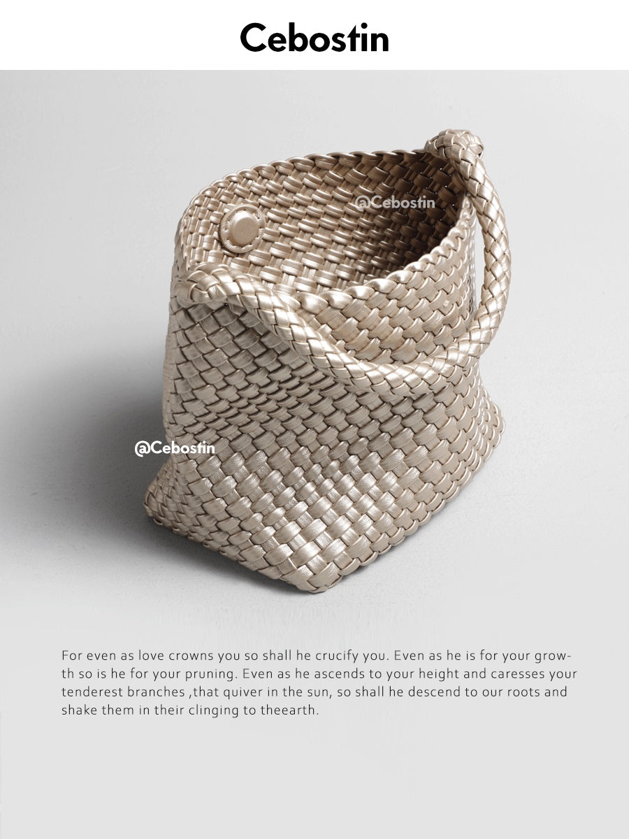 Cebostin Braided Large Capacity Oblique Span Bag