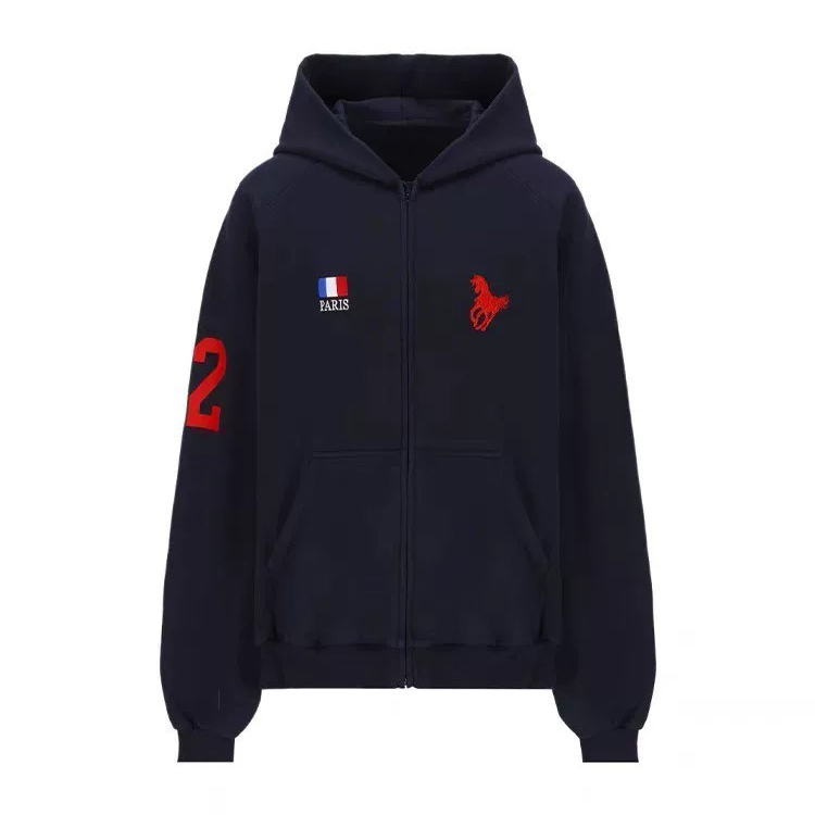 FTS War Horse Embroidered Loose Hooded Jacket