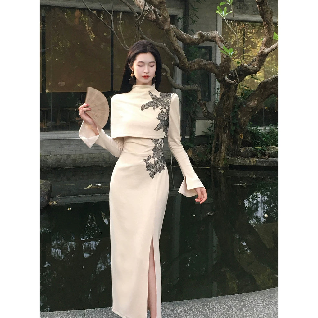 ZIHE Thickened Long Sleeve Knit Dress