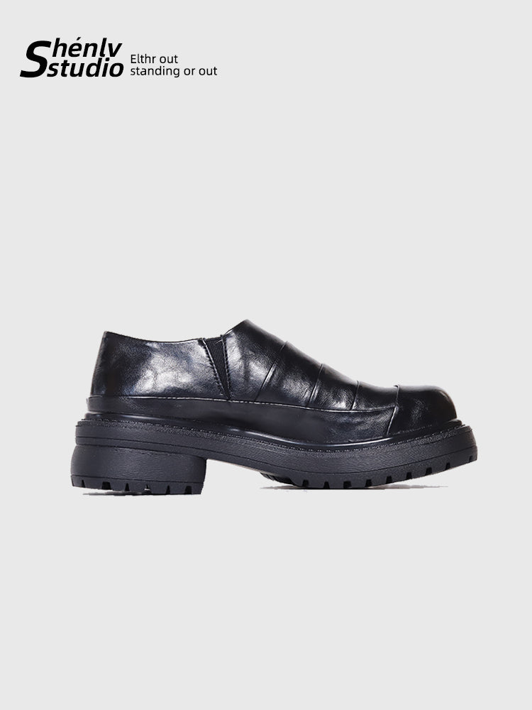 SHENLV STUDIO head-up splicing ARMOR derby shoes