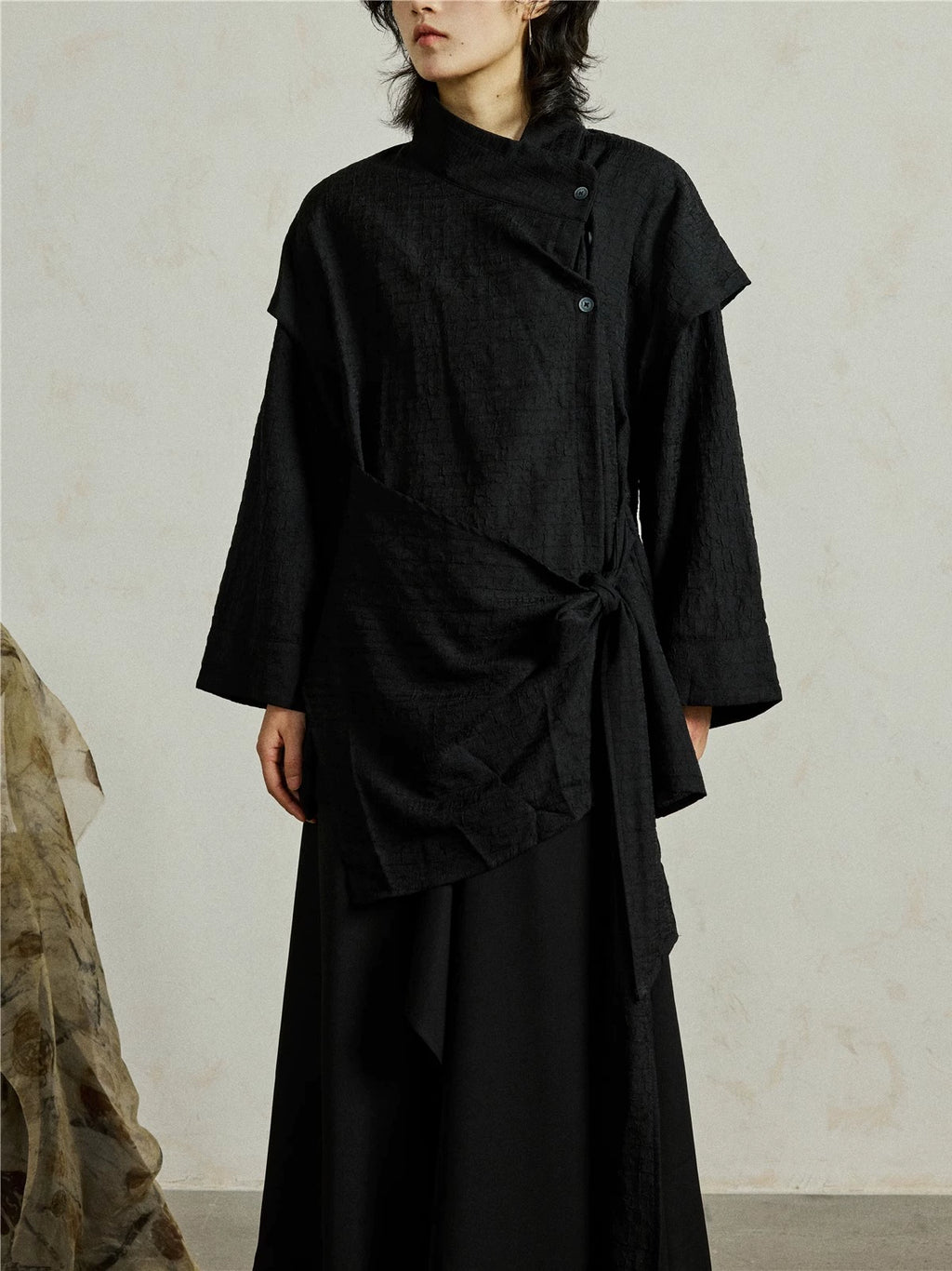 SUNYVONNE Fake Two-piece Long-sleeved Shirt