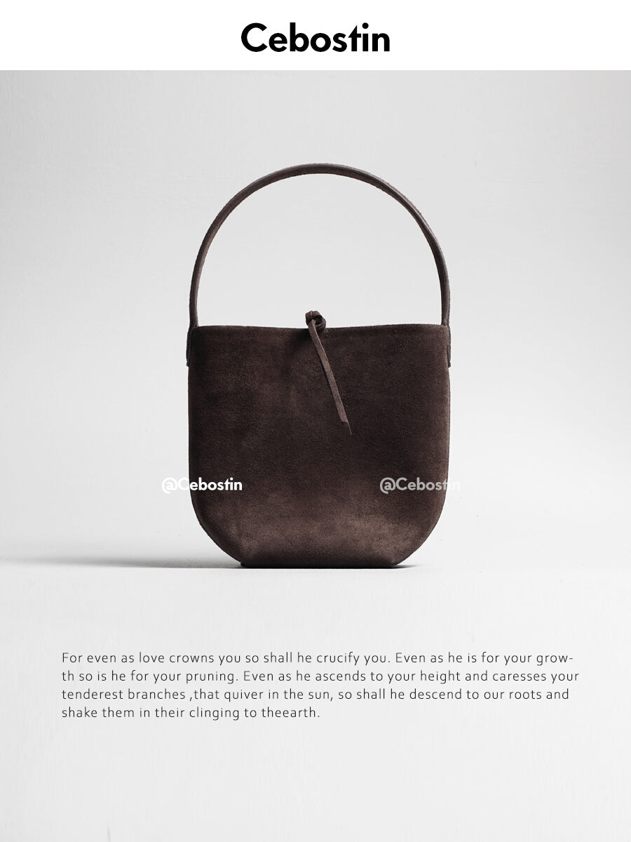 Cebostin Frosted Cowhide Versatile Underarm Bag