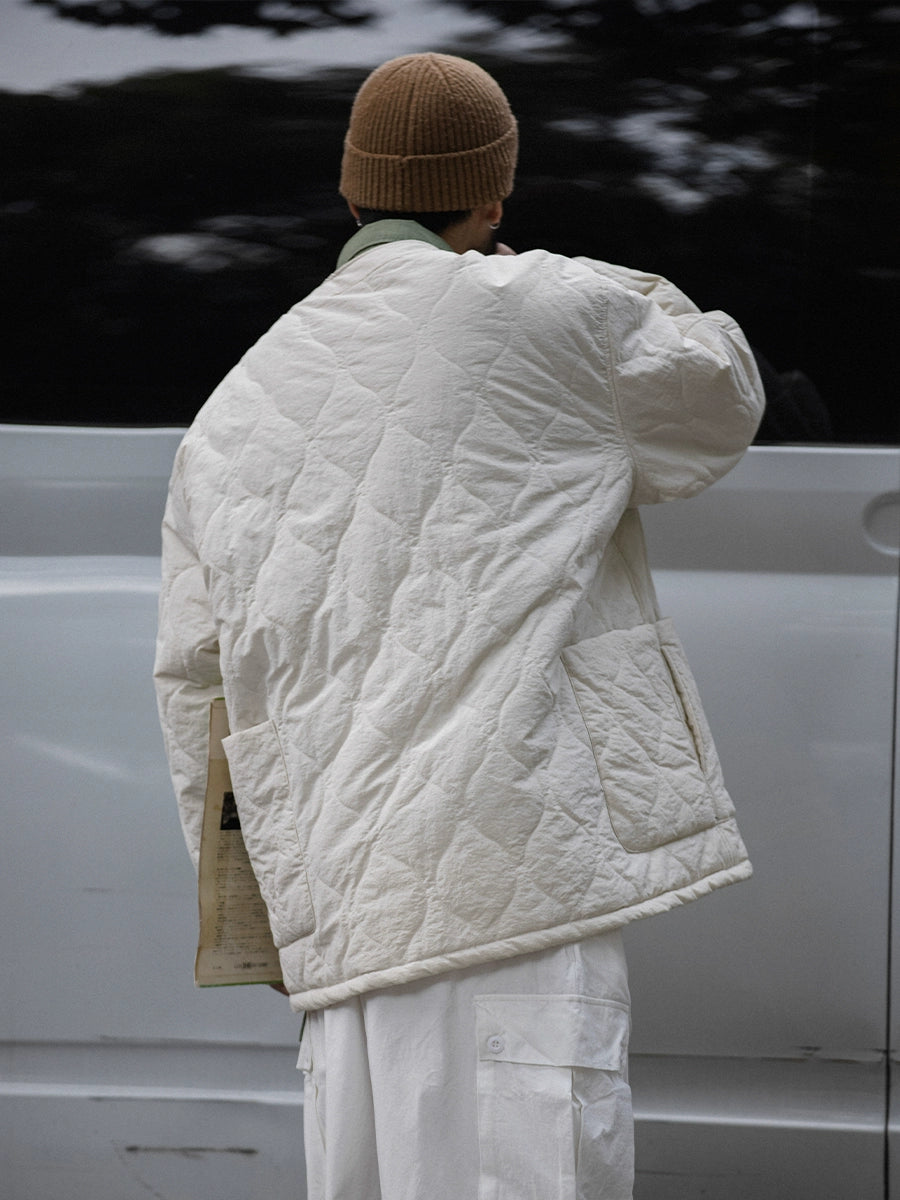 NOEARS Japanese Collarless Thickened Liner Cotton Clothes