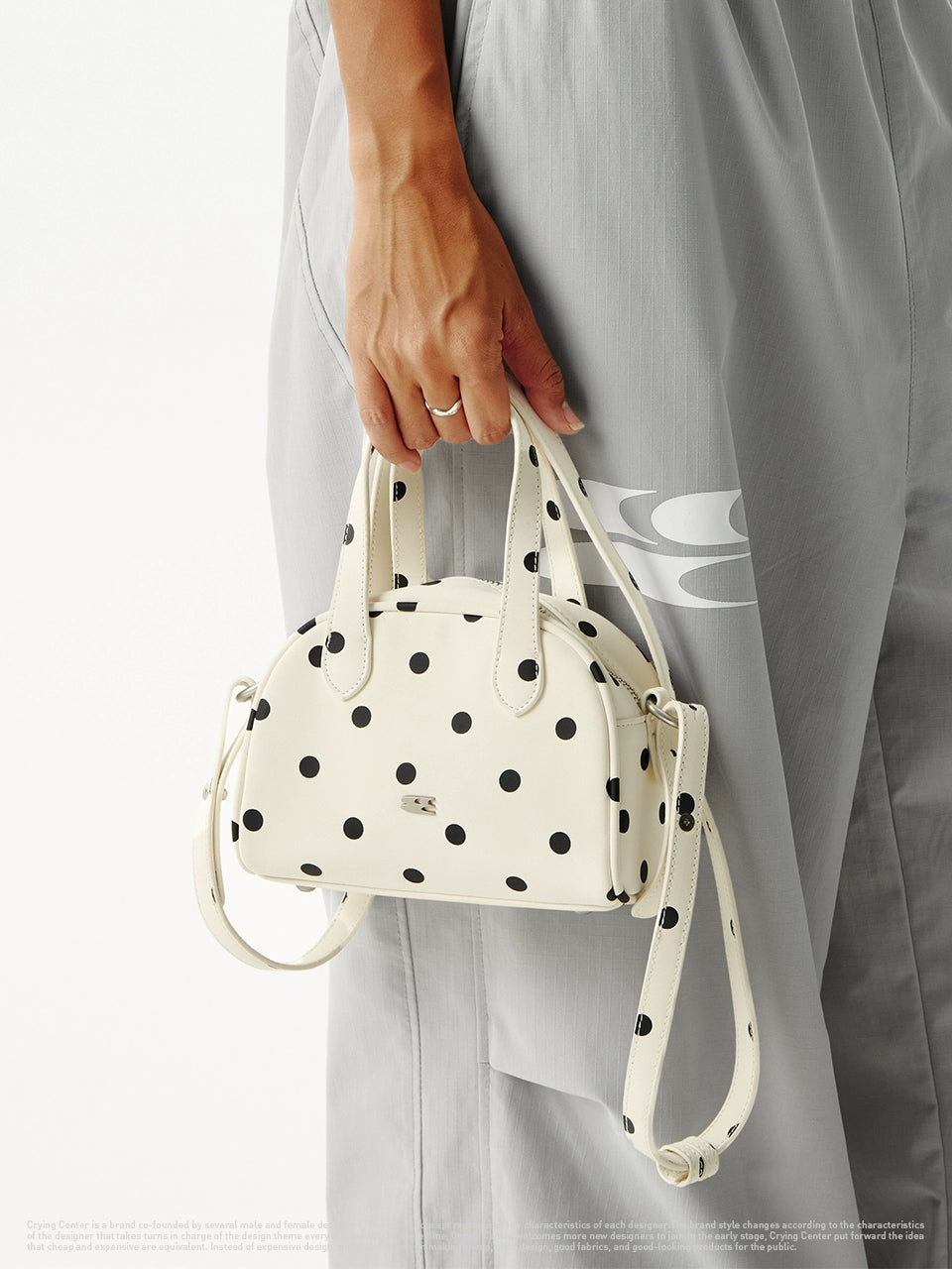 CryingCenter Polka Dot Boston Shoulder Crossbody Bag
