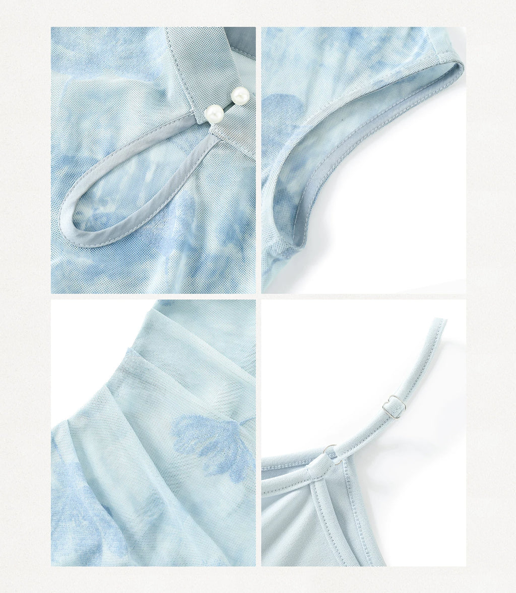 ZIHE Tie-dye Waist and Thin Dress