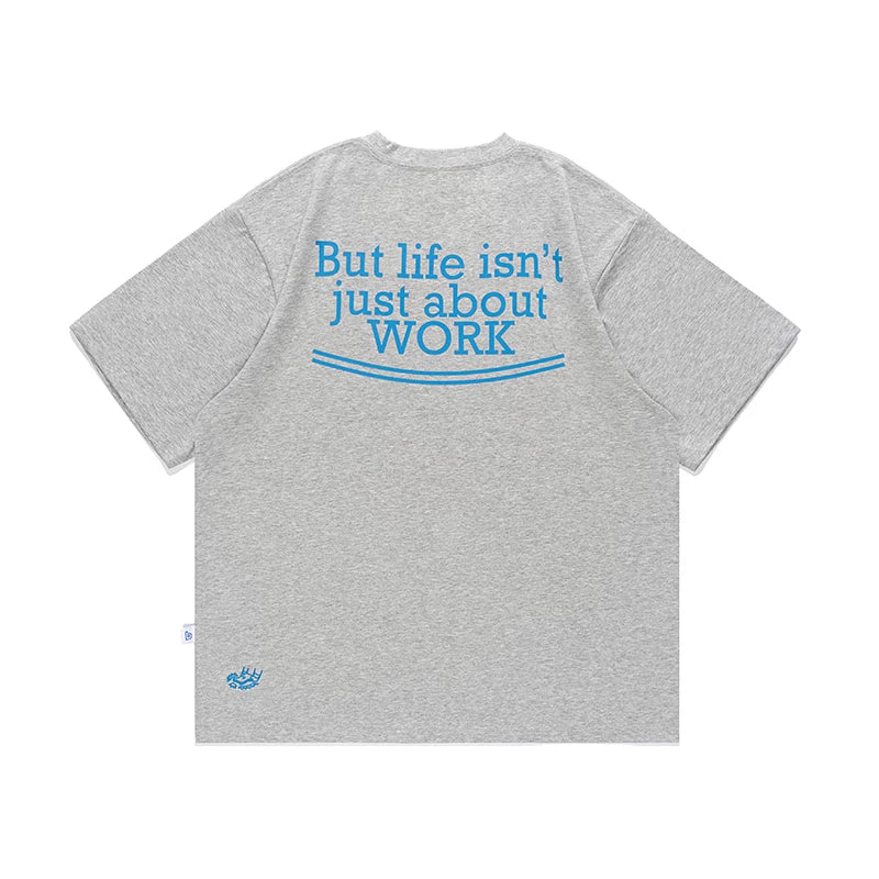 BENT IDEA Letter Print Casual Breathable Tee