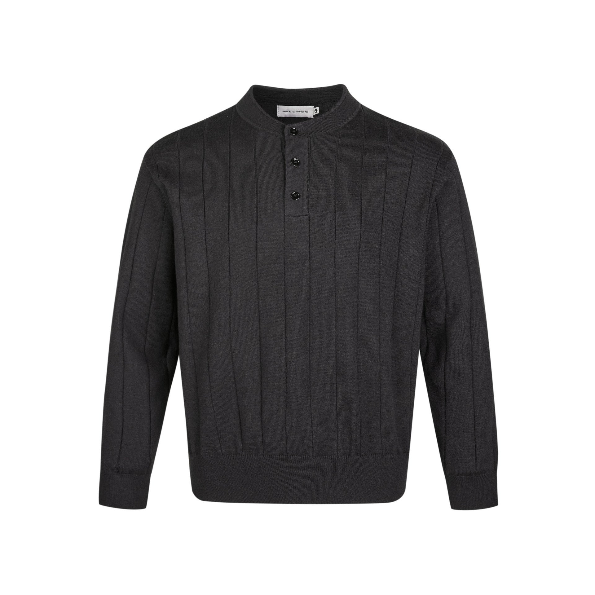 MADEEXTREME Vintage Henry Collar Casual Long Sleeve