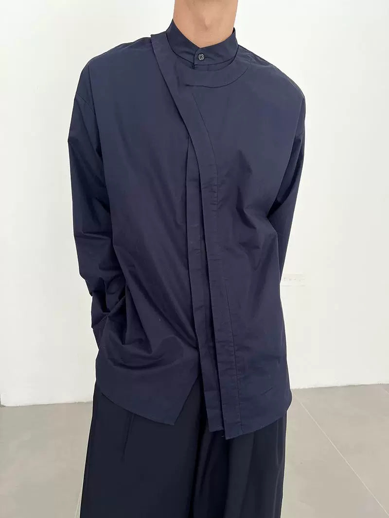 COLN Casual Slack Fake Two Shirt
