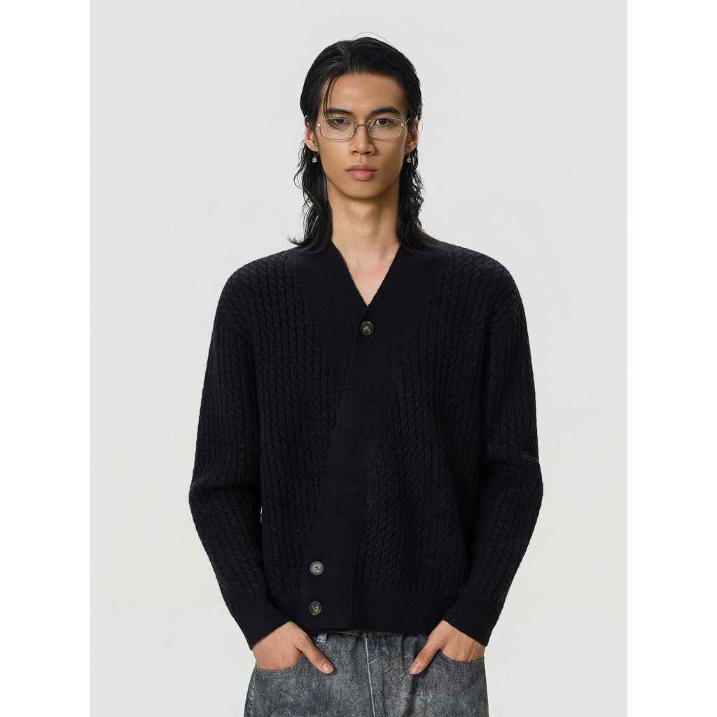BTSG Vintage V-Neck Slack Cardigan Sweater Jacket