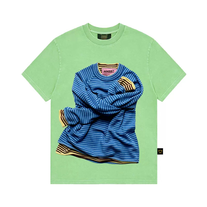 MMBBT Striped Old Crew Neck Short Tee