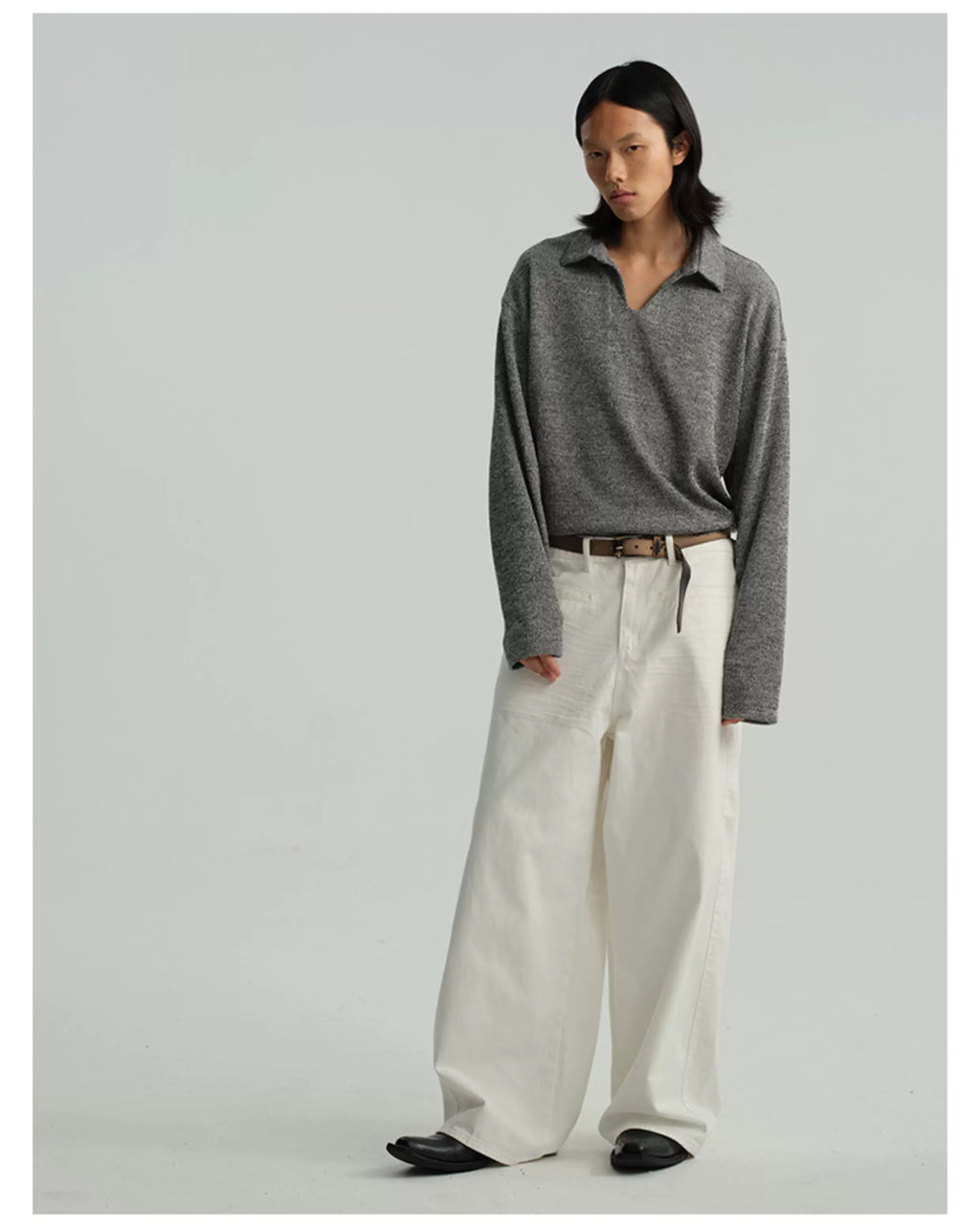 JCAESAR V-neck Versatile Long Sleeve