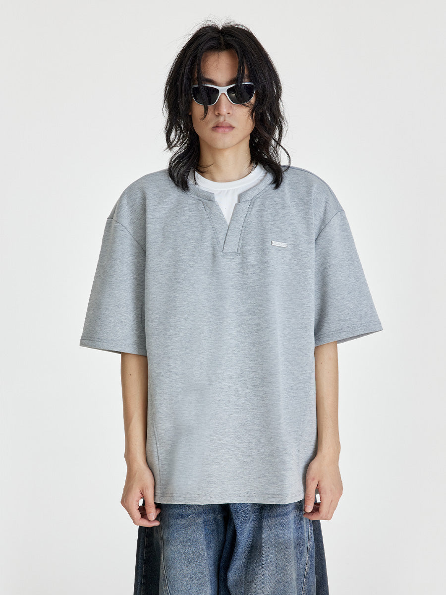 (NMK) fake Two short-sleeved Relaced Tee