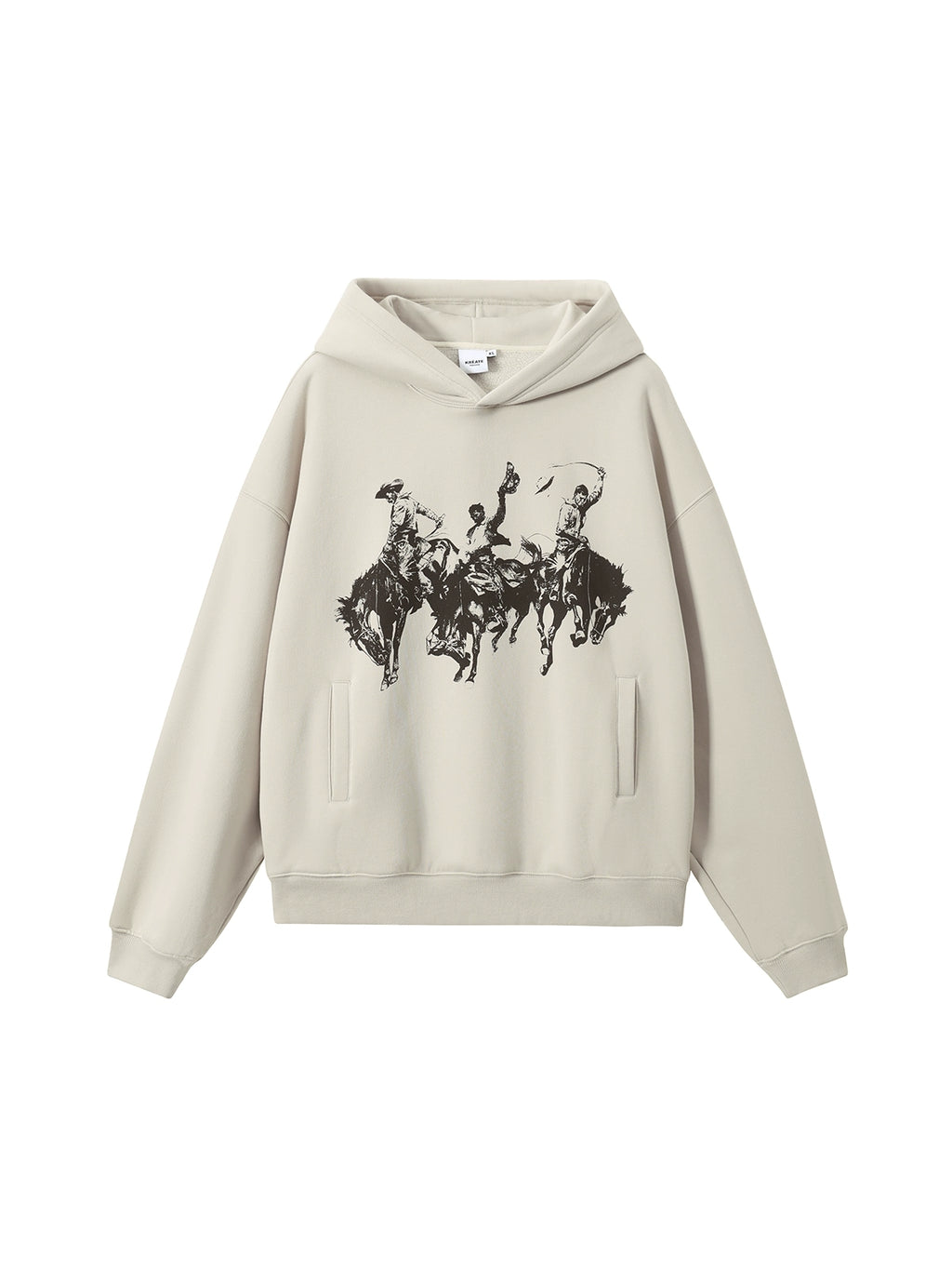 KREATE Drape Vintage Print Hooded Sweater