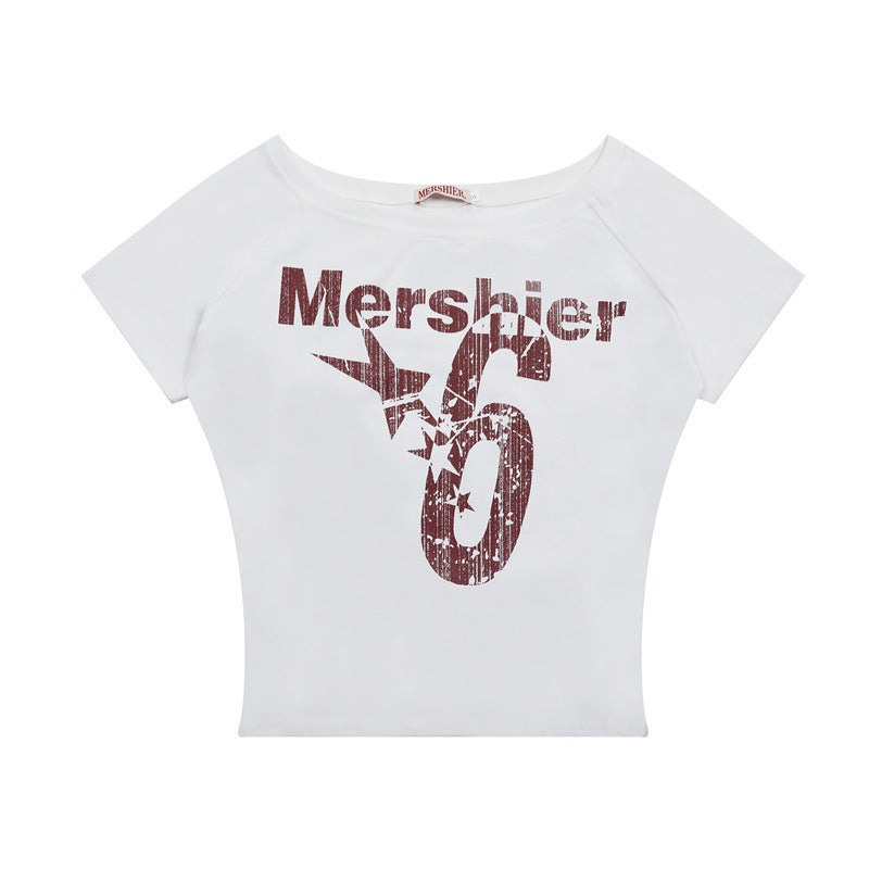 Nariele Letter Print Fashion Ins Tee