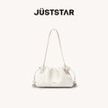 JUST STAR Pleated Shoulder Messenger Bag