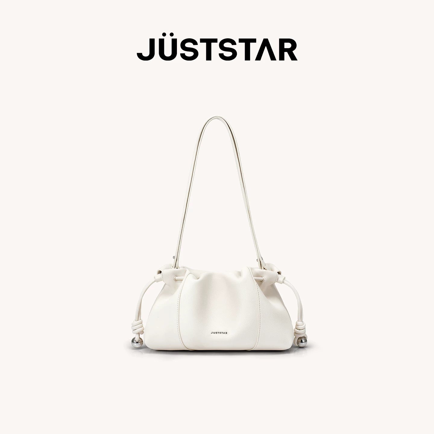 JUST STAR Pleated Shoulder Messenger Bag