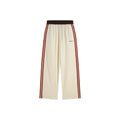 ATRY Contrast Velvet Straight Wide Leg Pants