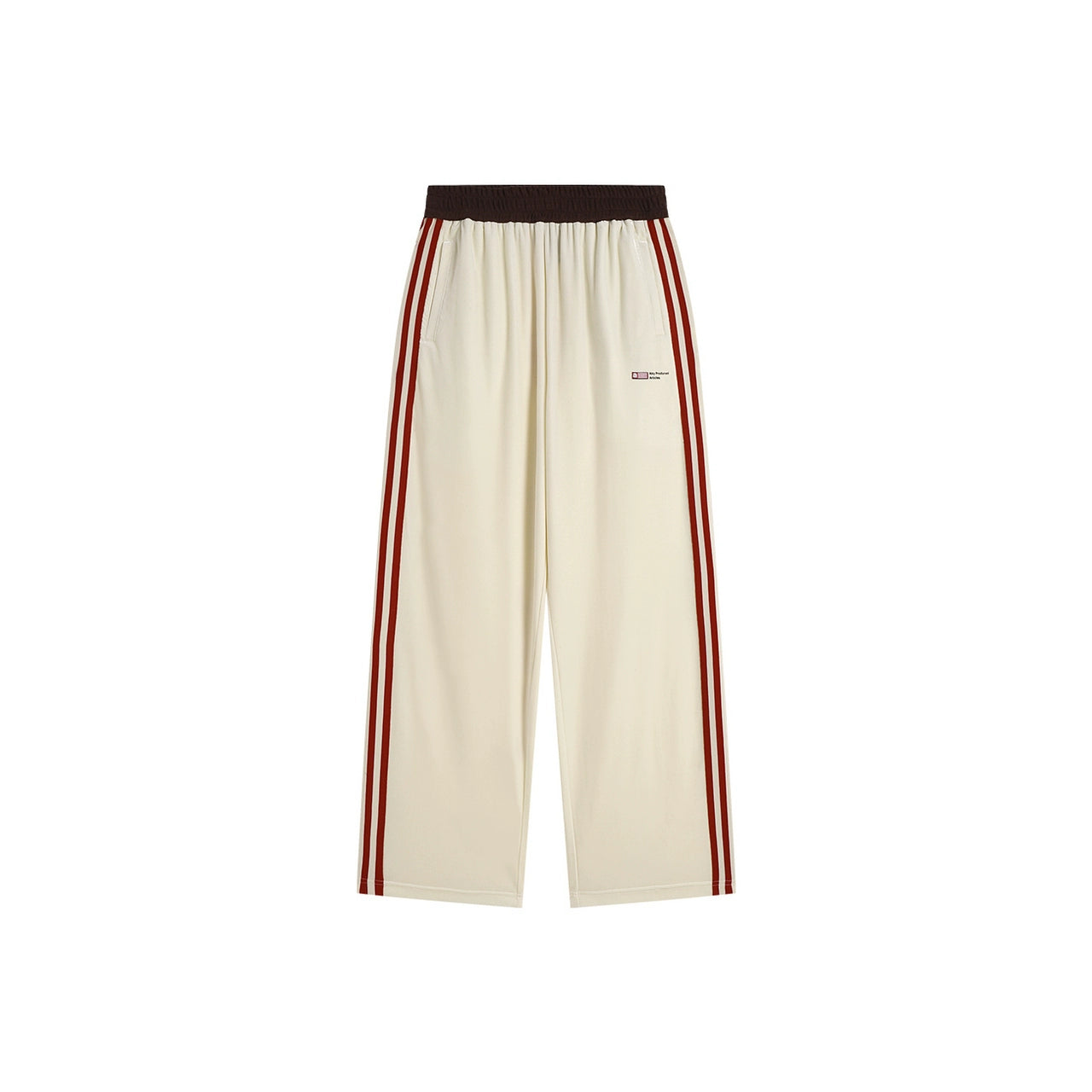 ATRY Contrast Velvet Straight Wide Leg Pants