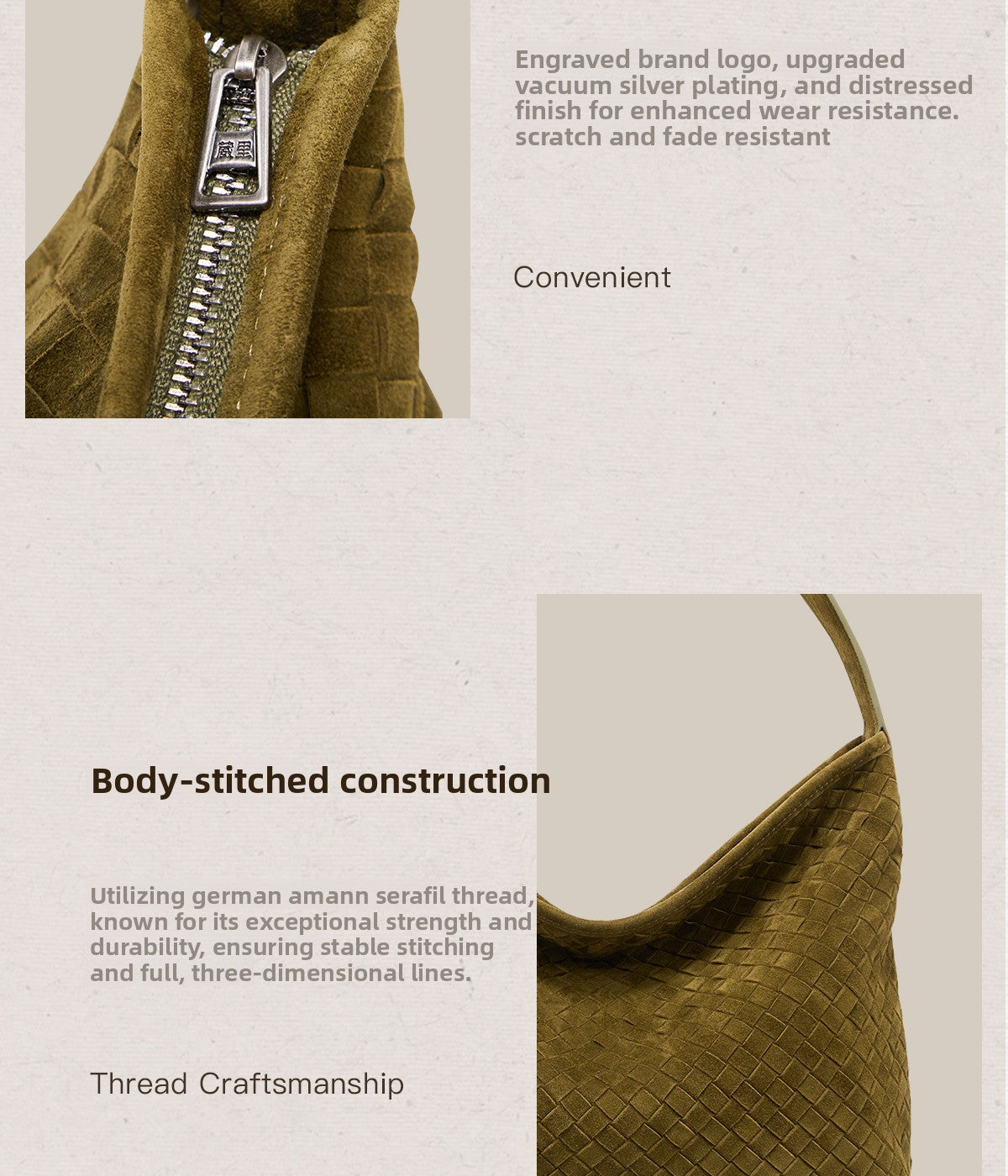 AVALEA Vintage Suede Woven Tote Bag