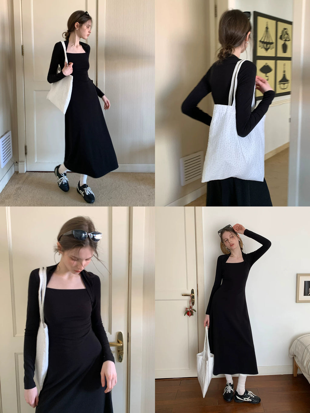 EGGKA Slim and Thin Temperament Pullover Dress