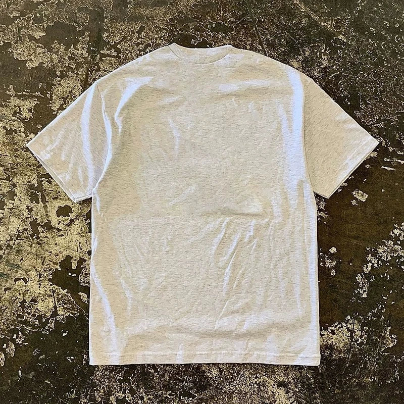 UPUPXIA Simple Printing Oversize Casual Tee