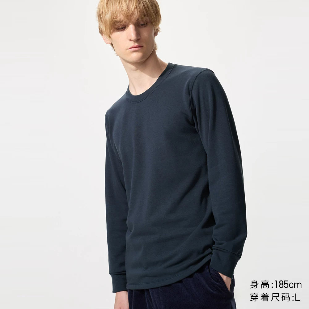 Uniqlo Crew Neck T-Shirt Long Sleeve Autumn Clothes Warm Clothes