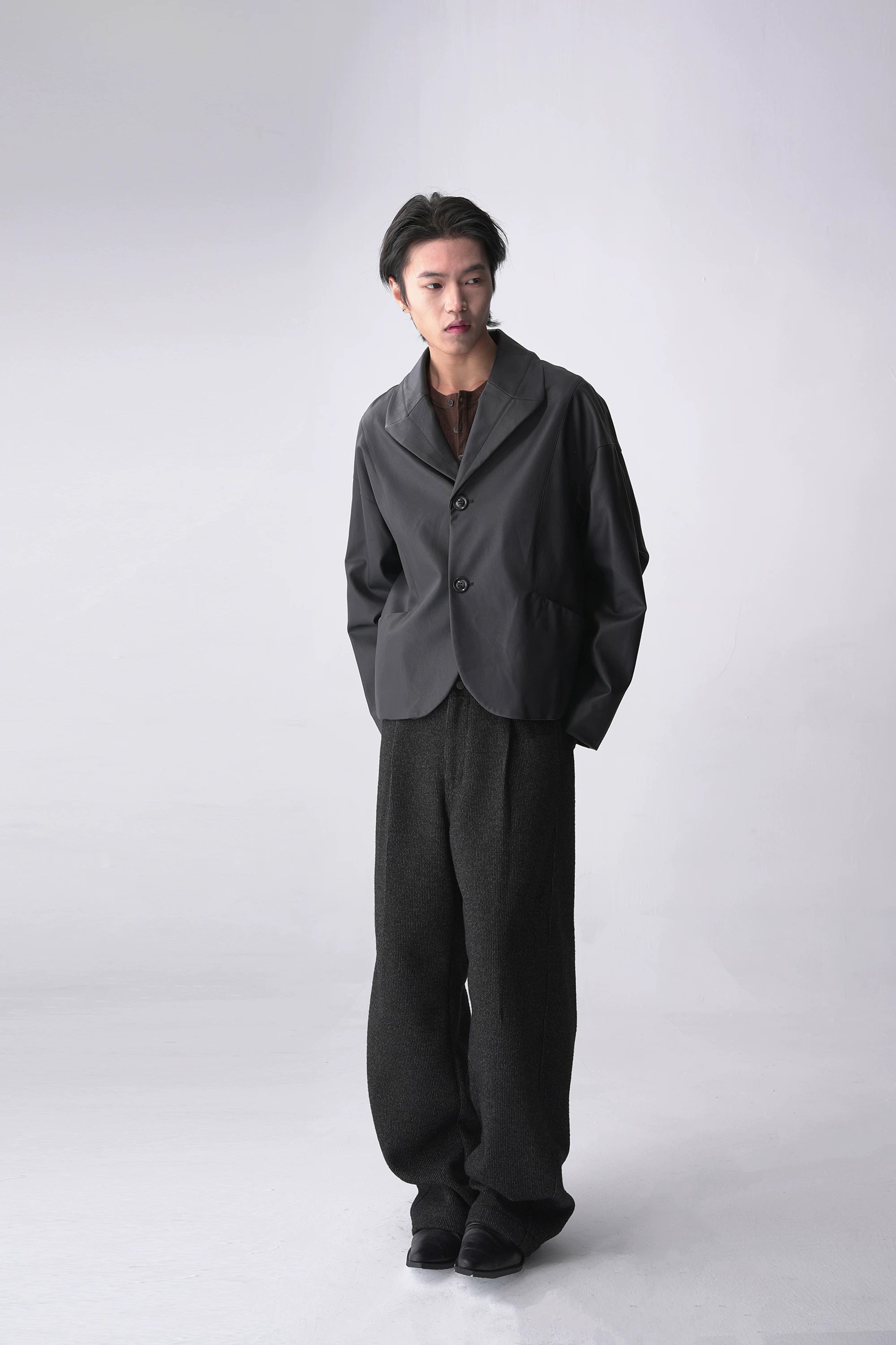 SOUTHFISH woolen striped thermal trousers