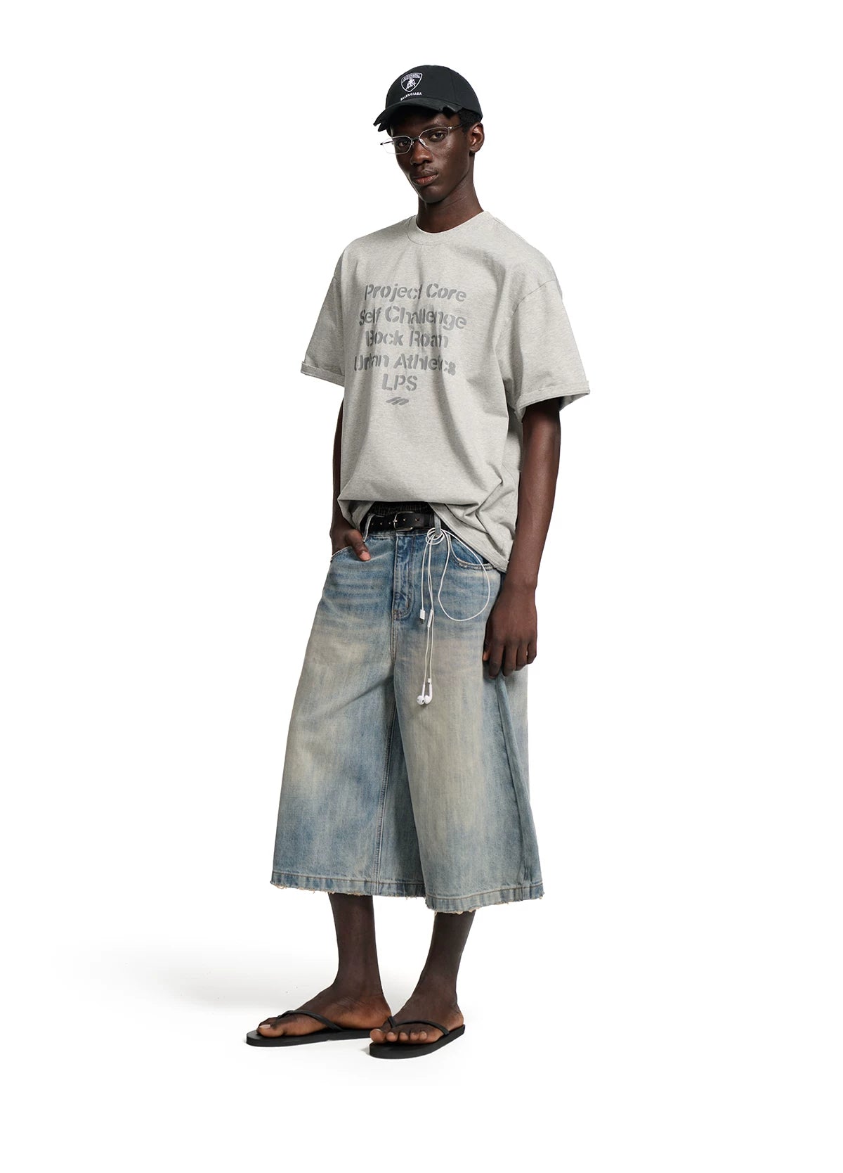 Loopsoon Letter Print Loose Casual Tee