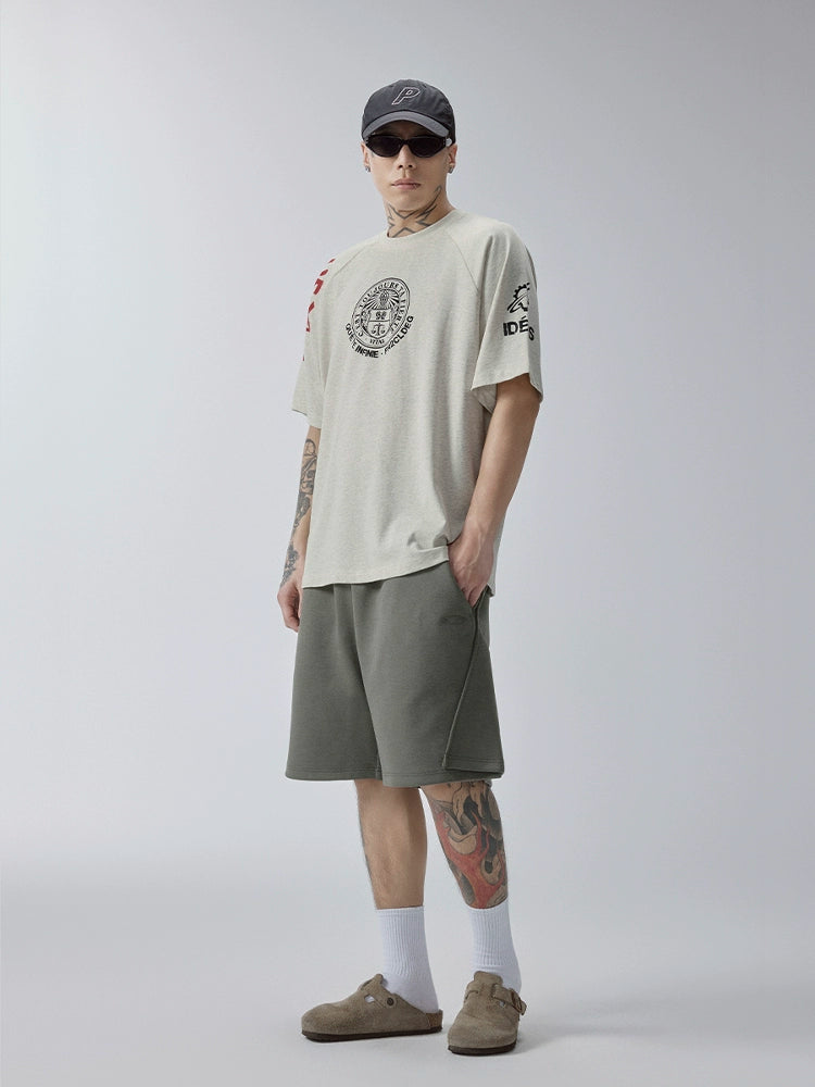 F2CE Vintage Rough Sleeve Trend Printed Tee