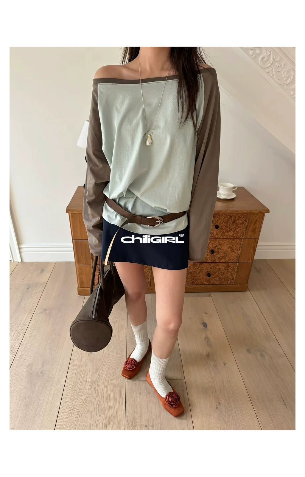 CHILIGIRL Square Head Flat-soled Shoes