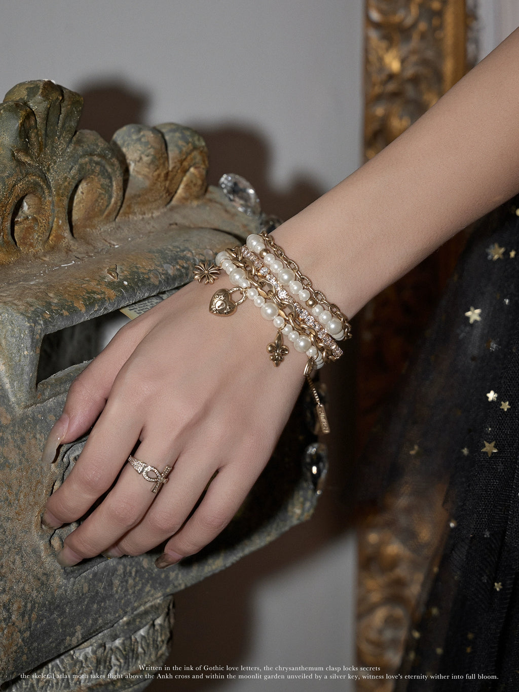 SUMIYAKI Pearl Love Pendant Bracelet