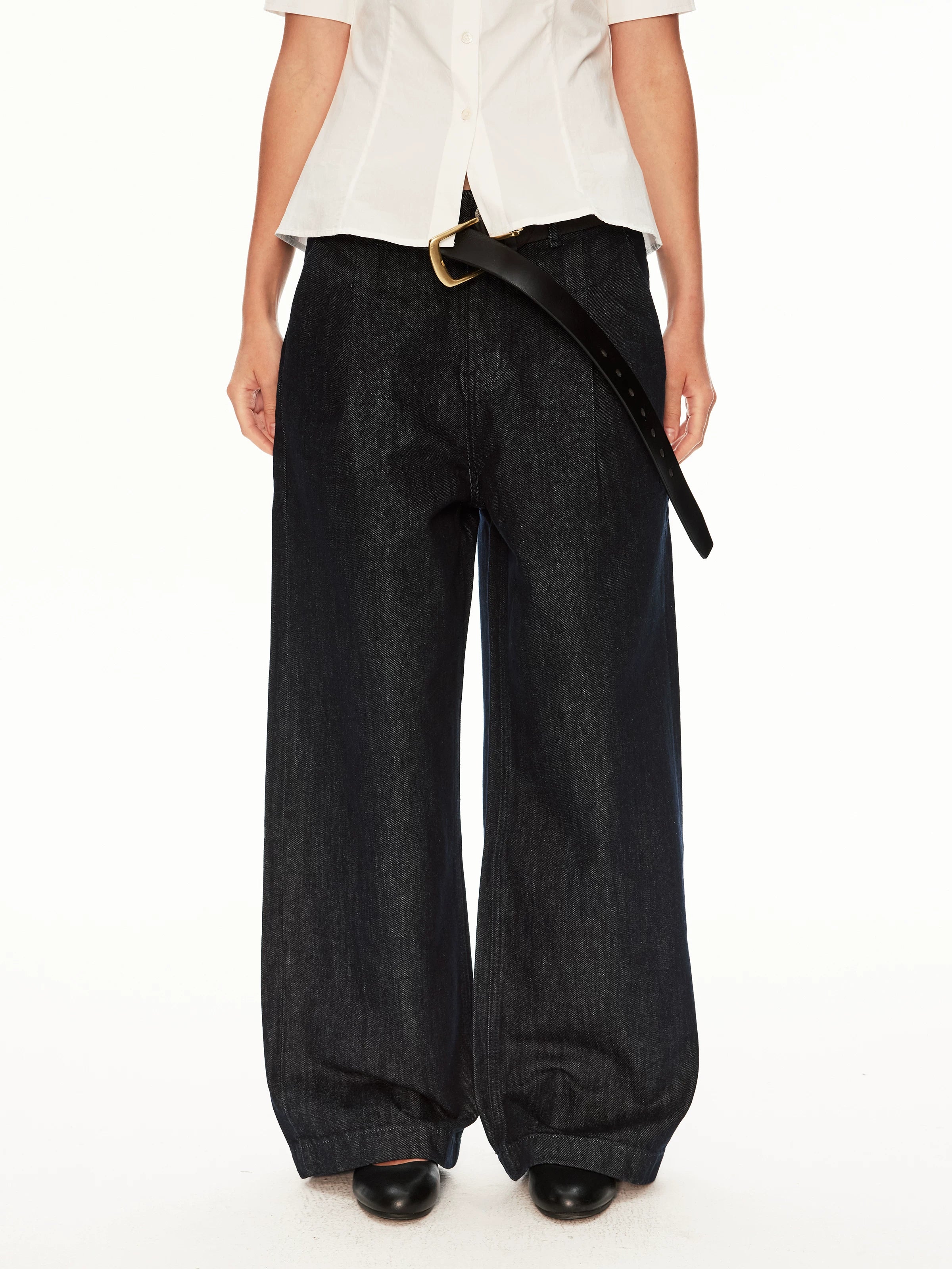 MADWITCH Minimalist Waistless Loose Straight Jeans