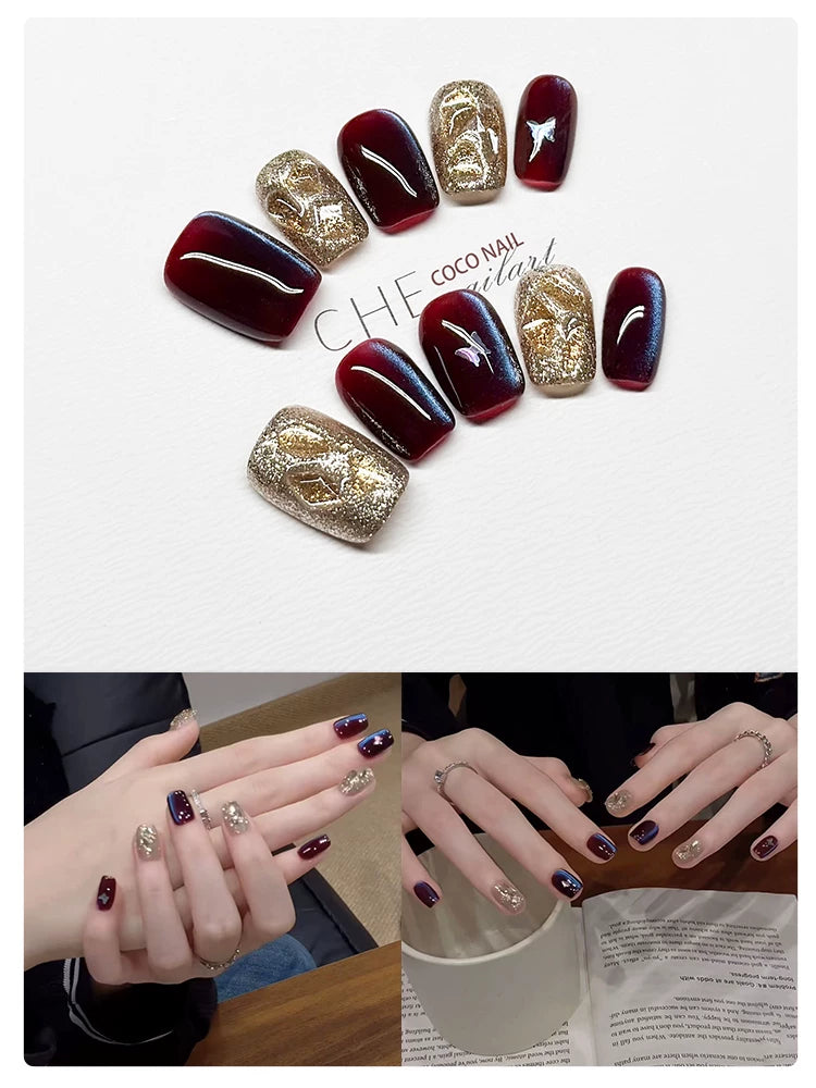Coco Temperament Light Luxury High Sense White Handmade Manicure Wear Nail