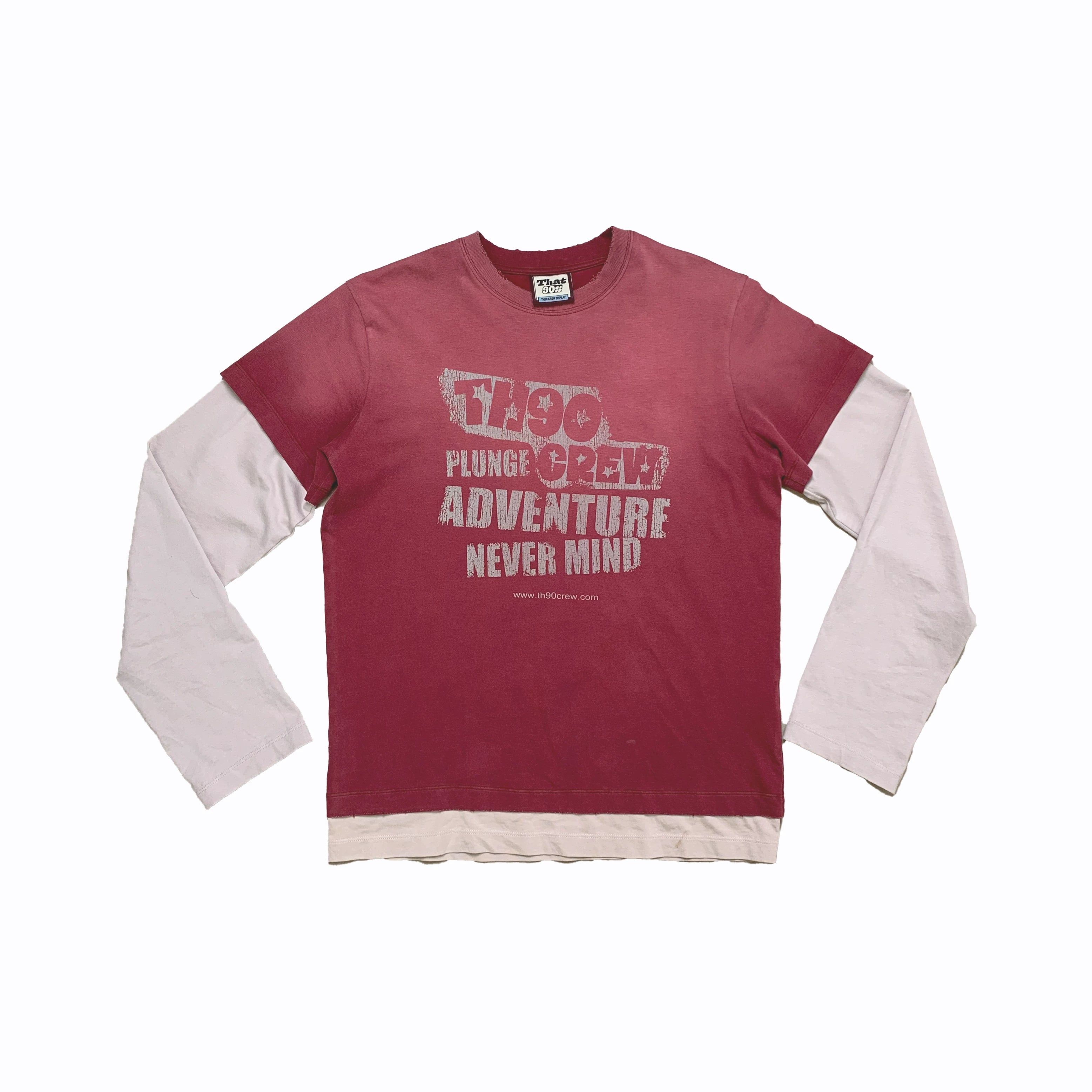 TH90 Splicing Fake Two Pieces Casual Long Sleeves