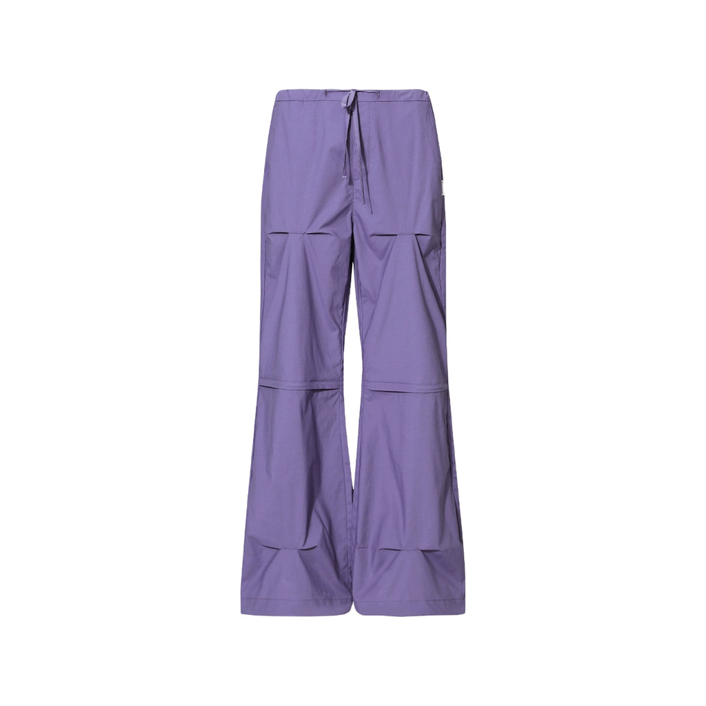 FUNKYFUN Three-layer Pull-pleated Wide-waisted Straight-leg Trench Coat Casual Pants