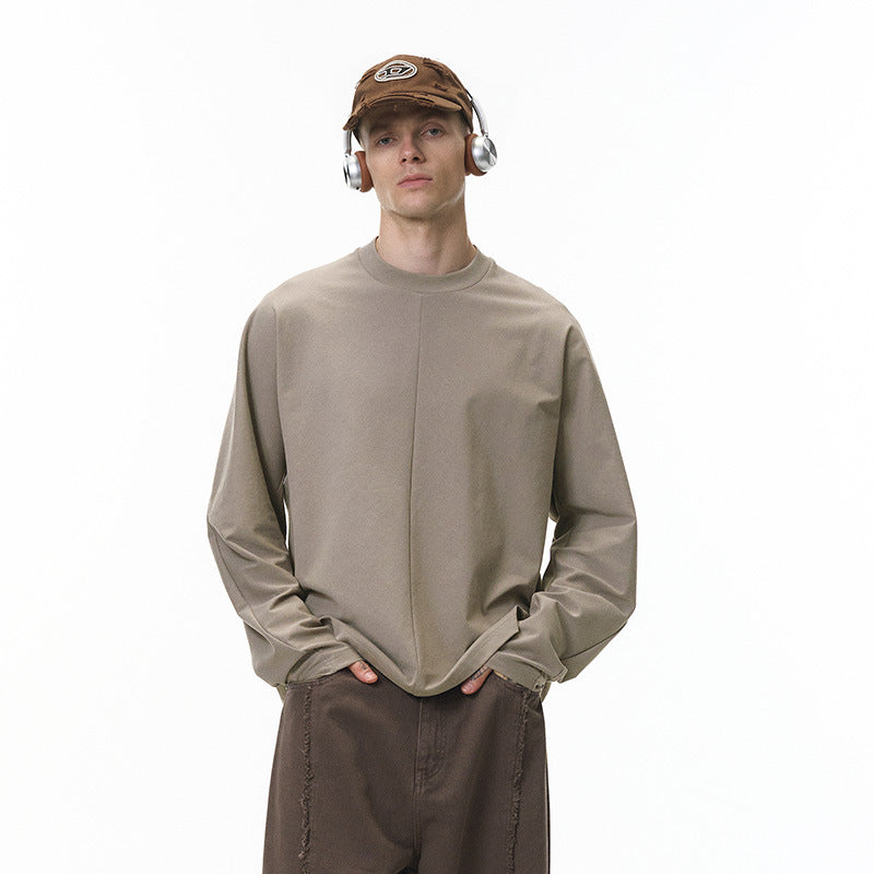 Inflation Scimitar Sleeve Casual Top Bottom Shirt