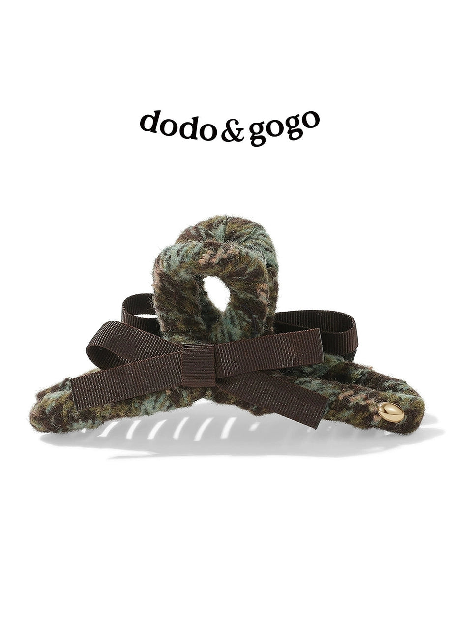 DODOGOGO Wool Bow Colored Hair Grab